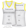 Camiseta para eventos sin mangas de mujer personalizada fullprint