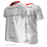 Camiseta para eventos cuello pico personalizada fullprint