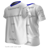Camiseta para eventos cuello pico personalizada fullprint