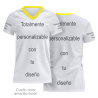 Camiseta para eventos cuello pico de mujer personalizada fullprint