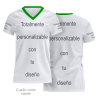 Camiseta para eventos cuello pico de mujer personalizada fullprint