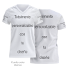 Camiseta para eventos cuello pico de mujer personalizada fullprint