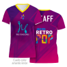 Camiseta para eventos cuello pico de mujer personalizada fullprint