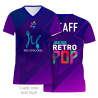 Camiseta para eventos cuello pico de mujer personalizada fullprint