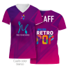 Camiseta para eventos cuello pico de mujer personalizada fullprint