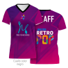 Camiseta para eventos cuello pico de mujer personalizada fullprint