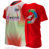 Camiseta para eventos cuello pico personalizada fullprint