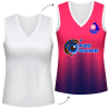Camiseta para eventos sin mangas de mujer personalizada fullprint