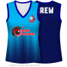 Camiseta para eventos sin mangas de mujer personalizada fullprint