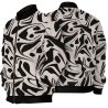 Chaqueta Bomber Ondas Blanco y Negro