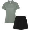 Conjunto de mujer pádel polo técnico y falda