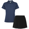 Conjunto de mujer pádel polo técnico y falda