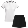 Conjunto de mujer pádel polo técnico bicolor y falda