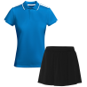 Conjunto de mujer pádel polo técnico bicolor y falda