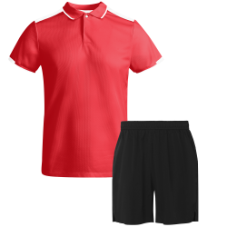 Conjunto de pádel polo técnico bicolor y pantalón
