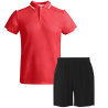 Conjunto de pádel polo técnico bicolor y pantalón