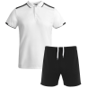 Conjunto infantil de pádel polo técnico bicolor y pantalón