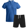 Conjunto infantil de pádel polo técnico bicolor y pantalón