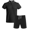 Conjunto infantil de pádel polo técnico bicolor y pantalón