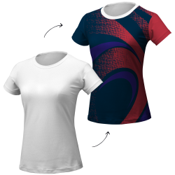 Camiseta running manga corta de mujer personalizada 100% fullprint