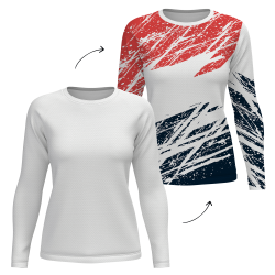 Camiseta running manga larga de mujer personalizada 100% fullprint
