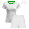 Conjunto running camiseta y pantalón corto de mujer personalizado 100% fullprint