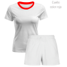 Conjunto running camiseta y pantalón corto de mujer personalizado 100% fullprint