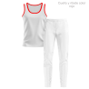 Conjunto running camiseta sin mangas y pantalón largo de mujer personalizado 100% fullprint