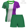 Conjunto running camiseta y pantalón corto de mujer personalizado 100% fullprint