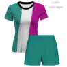 Conjunto running camiseta y pantalón corto de mujer personalizado 100% fullprint