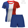 Conjunto running camiseta y pantalón corto de mujer personalizado 100% fullprint