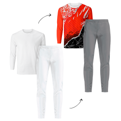 Conjunto running camiseta manga larga y pantalón largo personalizado 100% fullprint