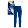 Conjunto running camiseta sin mangas y pantalón largo personalizado 100% fullprint