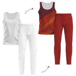 Conjunto running camiseta sin mangas y pantalón largo de mujer personalizado 100% fullprint