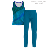 Conjunto running camiseta sin mangas y pantalón largo de mujer personalizado 100% fullprint