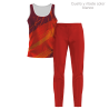 Conjunto running camiseta sin mangas y pantalón largo de mujer personalizado 100% fullprint