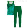 Conjunto running camiseta sin mangas y pantalón largo de mujer personalizado 100% fullprint