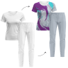 Conjunto running camiseta y pantalón largo de mujer personalizado 100% fullprint