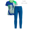 Conjunto running camiseta y pantalón largo de mujer personalizado 100% fullprint