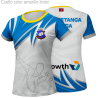 Camiseta petanca manga corta  de mujer personalizada 100% fullprint