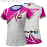 Camiseta petanca manga corta  de mujer personalizada 100% fullprint