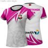 Camiseta petanca manga corta  de mujer personalizada 100% fullprint