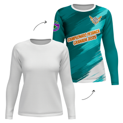 Camiseta petanca manga larga de mujer de personalizada 100% fullprint