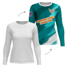 Camiseta petanca manga larga de mujer de personalizada 100% fullprint