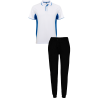 Conjunto petanca polo técnico bicolor y pantalón largo