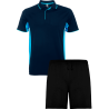Conjunto petanca polo técnico bicolor y pantalón corto