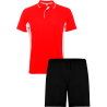 Conjunto petanca polo técnico bicolor y pantalón corto