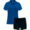 Conjunto de mujer petanca polo técnico y pantalón corto
