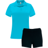 Conjunto de mujer petanca polo técnico y pantalón corto