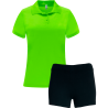 Conjunto de mujer petanca polo técnico y pantalón corto